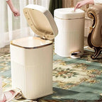 Silent Soft-Close & Odor-Sealing Step Trash Can