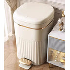 Silent Soft-Close & Odor-Sealing Step Trash Can