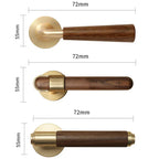 Silent Split-Handle Walnut Interior Door Lock (Keys Included)