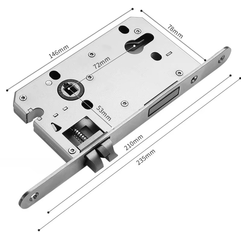 Silent Split-Handle Walnut Interior Door Lock (Keys Included)