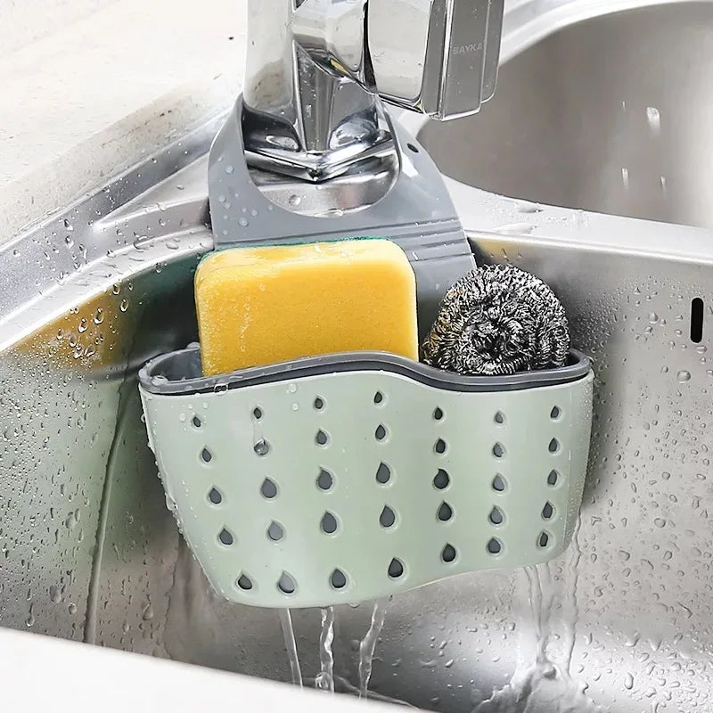 Silicone Adjustable Hanging Quick-Drain Sink Organizer