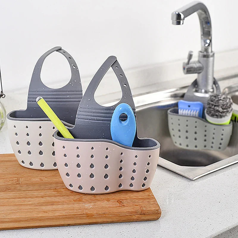 Silicone Adjustable Hanging Quick-Drain Sink Organizer
