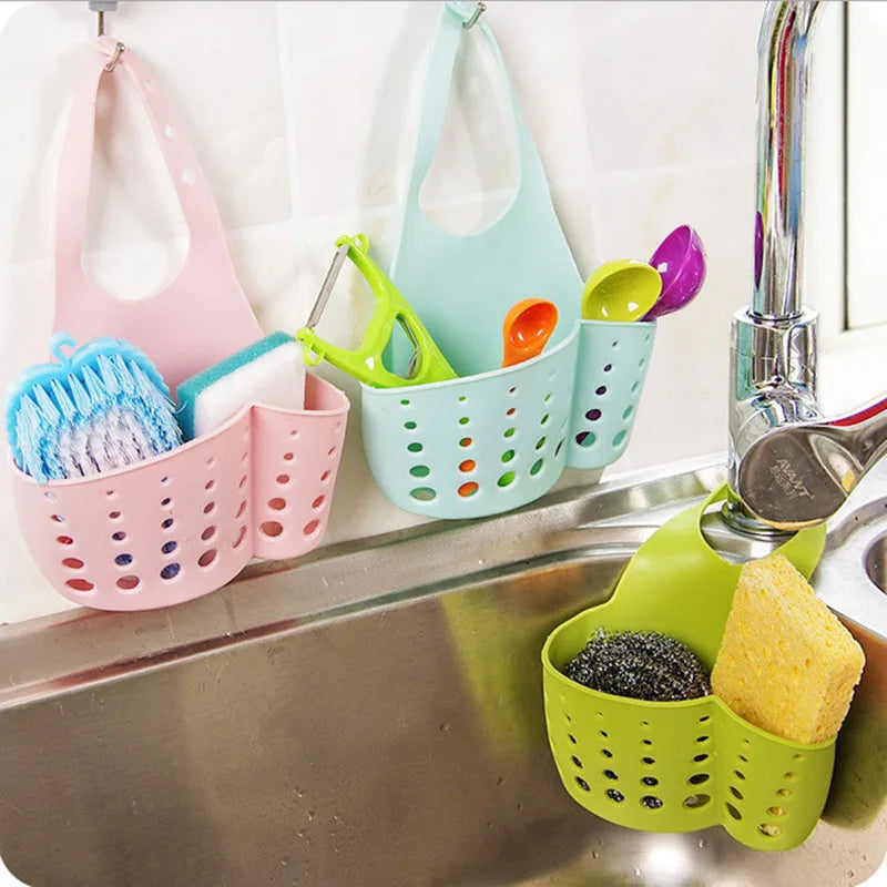Silicone Adjustable Hanging Quick-Drain Sink Organizer