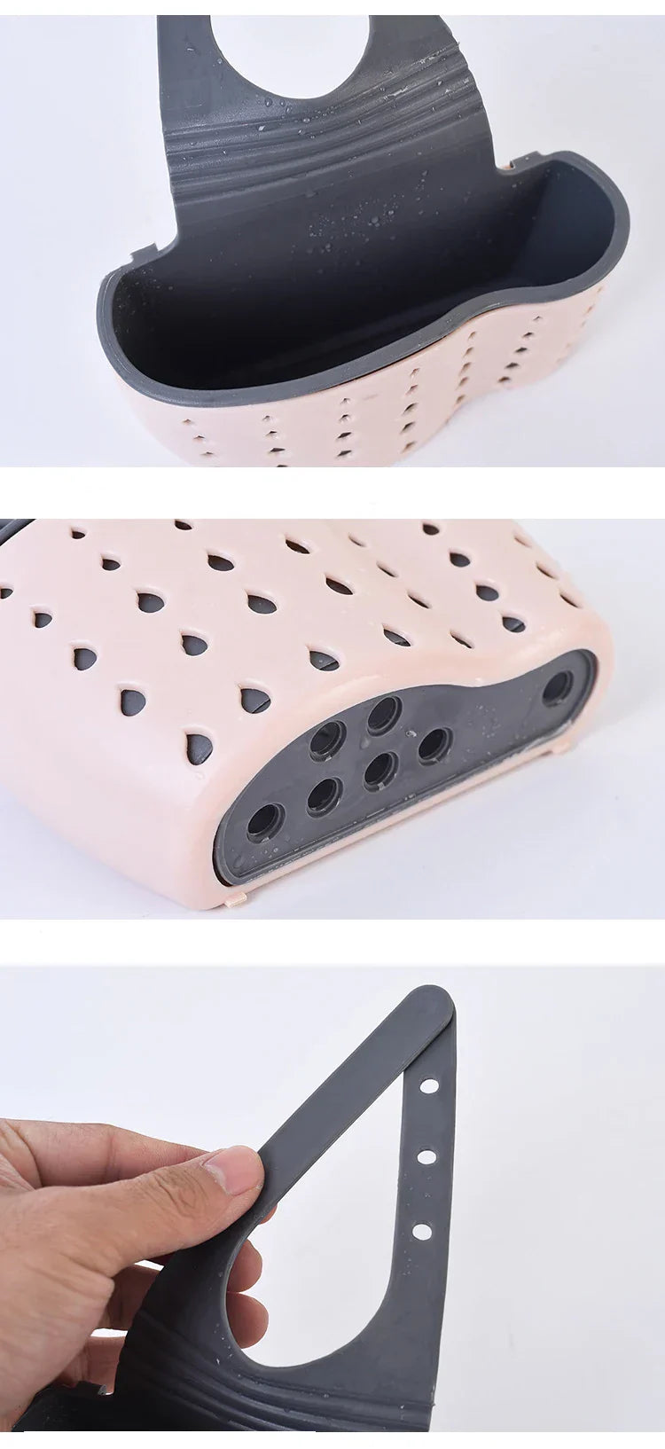 Silicone Adjustable Hanging Quick-Drain Sink Organizer