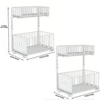 Smooth Sliding 2-Tier Steel Pull-Out Cabinet Organizer