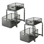 Smooth Sliding 2-Tier Steel Pull-Out Cabinet Organizer