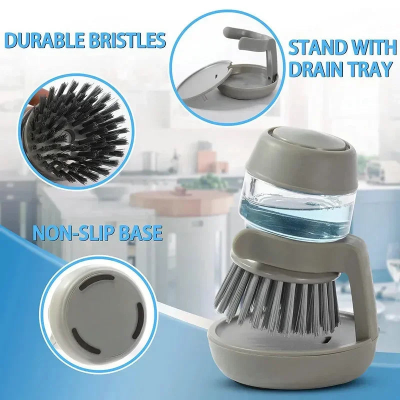 Soap-Dispensing Dish Brush & Faucet Filter (With Holder)