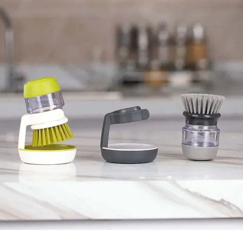 Soap-Dispensing Dish Brush & Faucet Filter (With Holder)