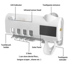 Solar-Powered UV Automatic Toothbrush Sanitizer & Dispenser