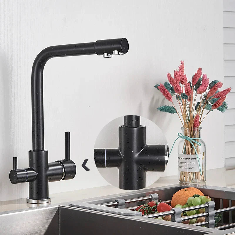 Solid Brass 2-in-1 Filtered Kitchen Faucet (Single-Handle)