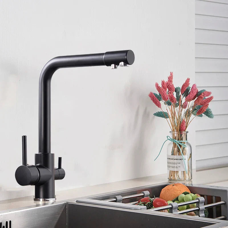 Solid Brass 2-in-1 Filtered Kitchen Faucet (Single-Handle)