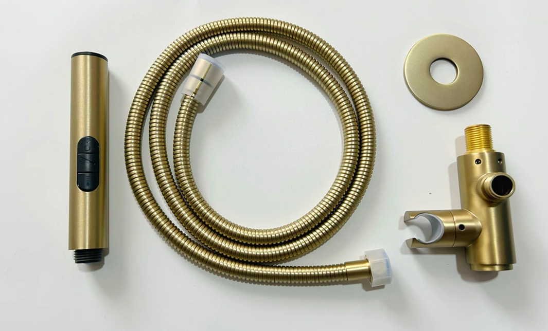 Solid Brass 3-in-1 Wall-Mount Bidet Sprayer (59-Inch Hose)