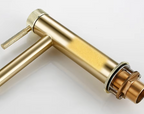 Solid Brass 360° Swivel Drip-Free Bathroom Faucet (Single-Hole Deck Mount)