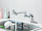 Solid Brass 360° Swivel Wall-Mount Kitchen Faucet