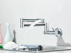 Solid Brass 360° Swivel Wall-Mount Kitchen Faucet