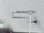 Solid Brass 360° Swivel Wall-Mount Kitchen Faucet