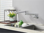 Solid Brass 360° Swivel Wall-Mount Kitchen Faucet