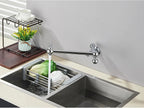 Solid Brass 360° Swivel Wall-Mount Kitchen Faucet