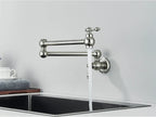Solid Brass 360° Swivel Wall-Mount Kitchen Faucet
