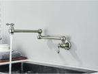 Solid Brass 360° Swivel Wall-Mount Kitchen Faucet