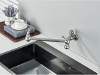 Solid Brass 360° Swivel Wall-Mount Kitchen Faucet