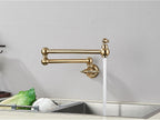Solid Brass 360° Swivel Wall-Mount Kitchen Faucet