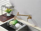 Solid Brass 360° Swivel Wall-Mount Kitchen Faucet
