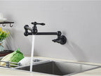Solid Brass 360° Swivel Wall-Mount Kitchen Faucet
