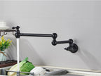 Solid Brass 360° Swivel Wall-Mount Kitchen Faucet