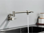 Solid Brass 360° Swivel Wall-Mount Kitchen Faucet