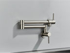 Solid Brass 360° Swivel Wall-Mount Kitchen Faucet