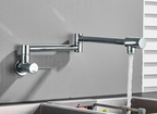 Solid Brass 360° Swivel Wall-Mount Kitchen Faucet