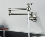 Solid Brass 360° Swivel Wall-Mount Kitchen Faucet