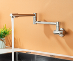 Solid Brass 360° Swivel Wall-Mount Kitchen Faucet