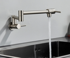Solid Brass 360° Swivel Wall-Mount Kitchen Faucet