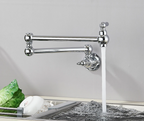 Solid Brass 360° Swivel Wall-Mount Kitchen Faucet