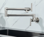 Solid Brass 360° Swivel Wall-Mount Kitchen Faucet