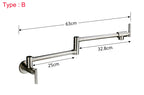 Solid Brass 360° Swivel Wall-Mount Kitchen Faucet