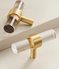 Solid Brass & Acrylic Adjustable Cabinet Handle