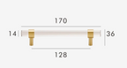 Solid Brass & Acrylic Adjustable Cabinet Handle