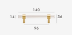 Solid Brass & Acrylic Adjustable Cabinet Handle