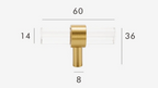 Solid Brass & Acrylic Adjustable Cabinet Handle