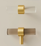 Solid Brass & Acrylic Adjustable Cabinet Handle