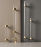 Solid Brass & Acrylic Adjustable Cabinet Handle