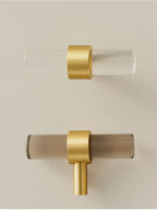 Solid Brass & Acrylic Adjustable Cabinet Handle