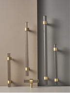 Solid Brass & Acrylic Adjustable Cabinet Handle