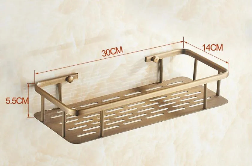 Solid Brass Antique Bronze Corner Shelf