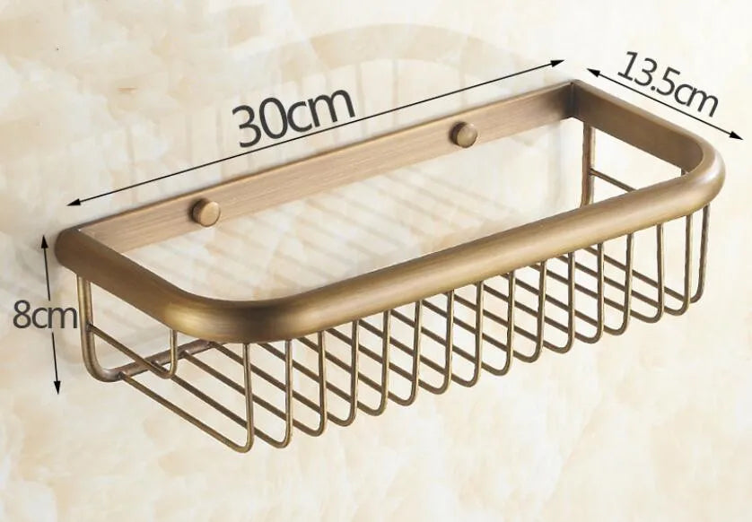 Solid Brass Antique Bronze Corner Shelf