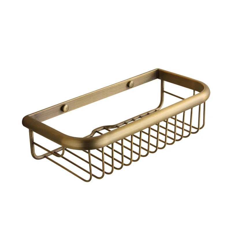 Solid Brass Antique Bronze Corner Shelf