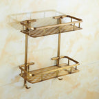 Solid Brass Antique Bronze Corner Shelf